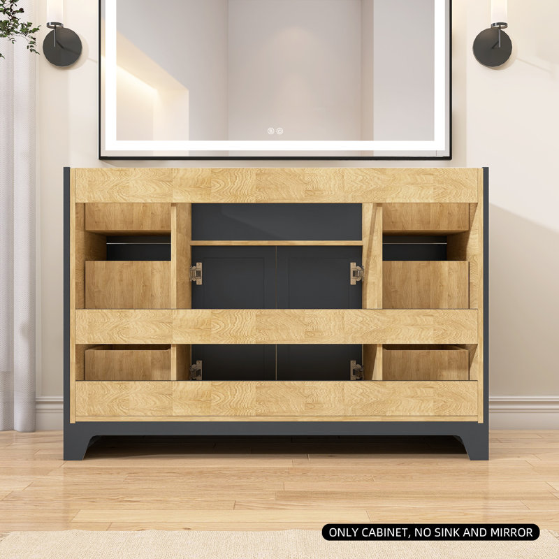 Ogonbrick Solid Wood 48'' Single Bathroom Vanity Base Only | Wayfair